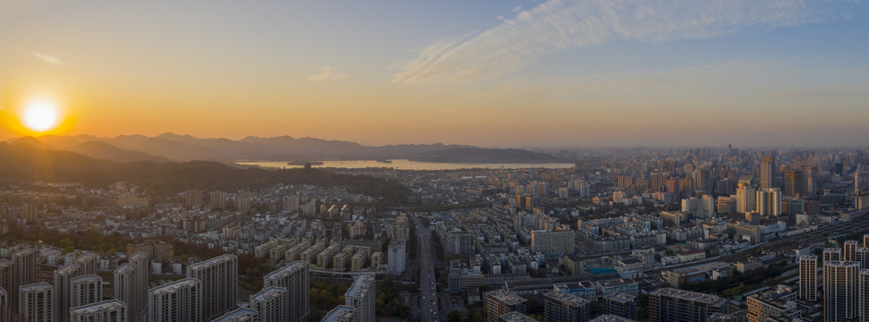 杭州上城区望江门海潮路航拍