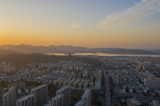 杭州上城区望江门海潮路航拍