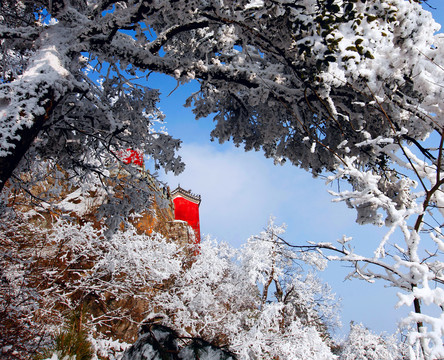 武当山金顶雪景