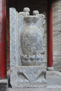 古建筑构件花瓶石刻夹柱石
