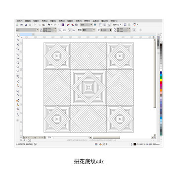 拼花底纹cdr矢量图