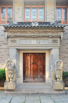 江南水乡风格中式庭院门楼