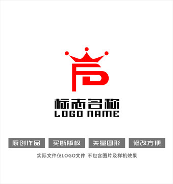 FSP字母标志皇冠logo