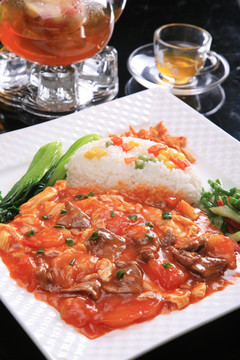 番茄牛肉蛋饭
