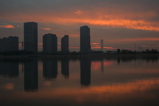 厦门海沧湖晚霞