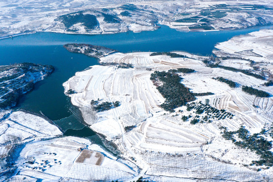 农田雪景