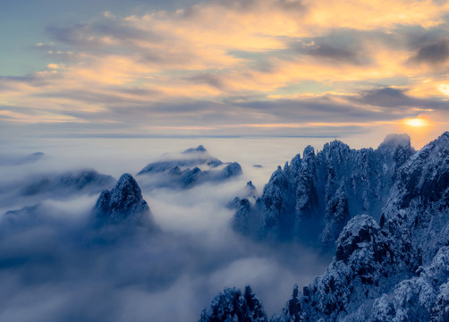 黄山雪景