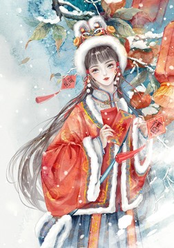 新年贺图柿柿如意