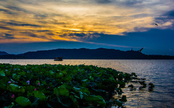 西湖夕阳