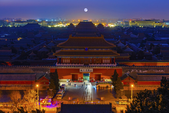 中国北京故宫月色高清大图