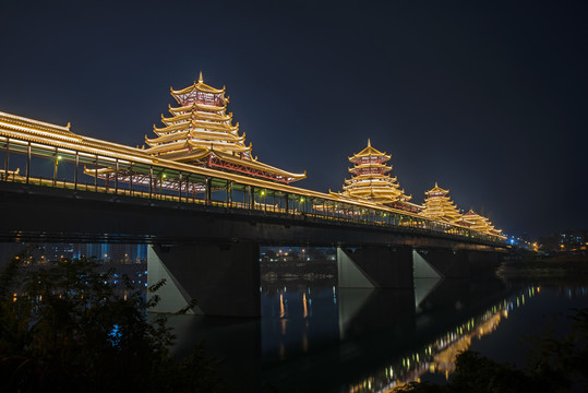柳州市风凰岭大桥夜景