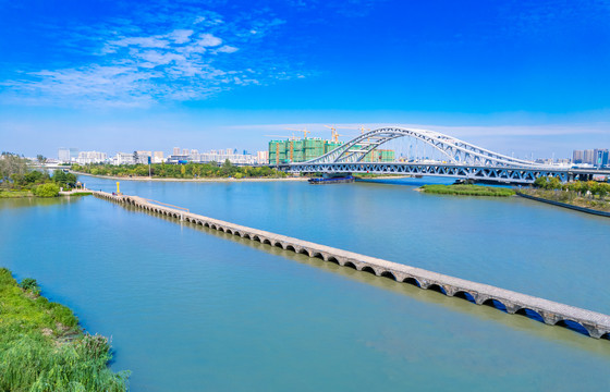 苏州宝带桥与斜港大桥环境