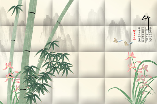 中式背景墙