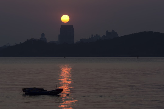 厦门海湾日落