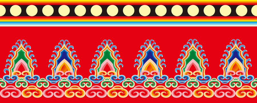 藏族藏文化边框纹样高清分层图