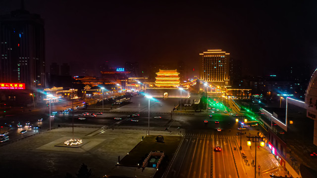新太原五一广场夜景