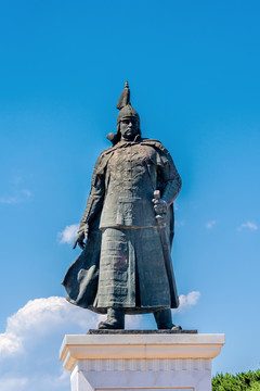 辽宁沈阳北陵公园皇太极雕像