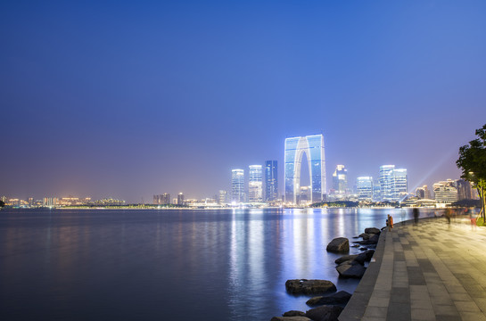 苏州金鸡湖夜景