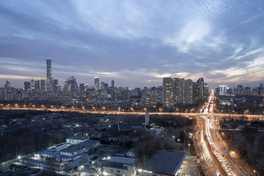 北京建筑群夜景