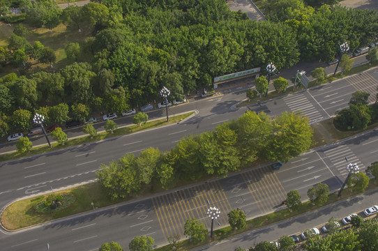 城市交通道路俯拍