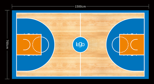 篮球场平面图