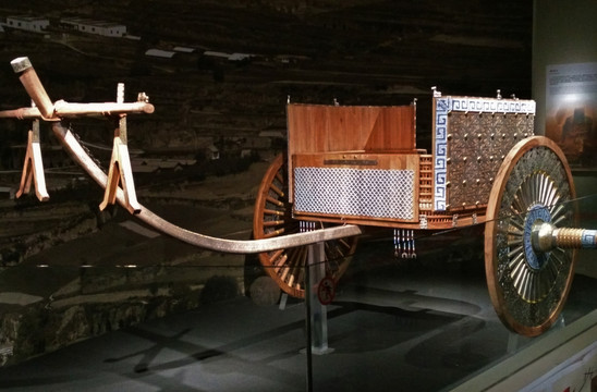 古代马车复原模型