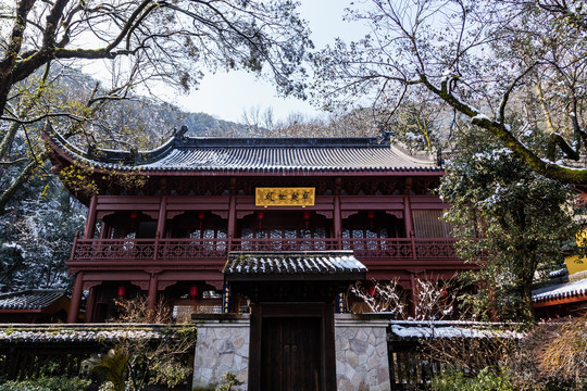 杭州永福寺雪霁