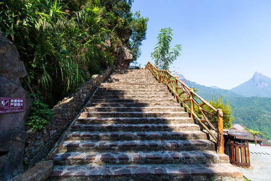 平南北帝山旅游风景区登山石阶