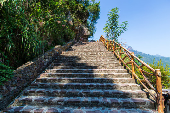 平南北帝山旅游风景区登山台阶