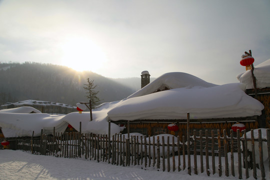 中国雪乡雪房子东北旅游