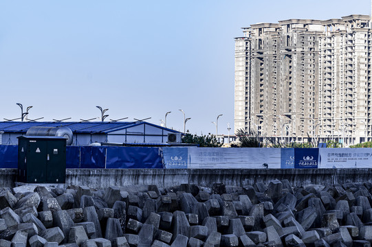 建设中的中国海南省海花岛风景