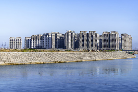 建设中的中国海南省海花岛风景