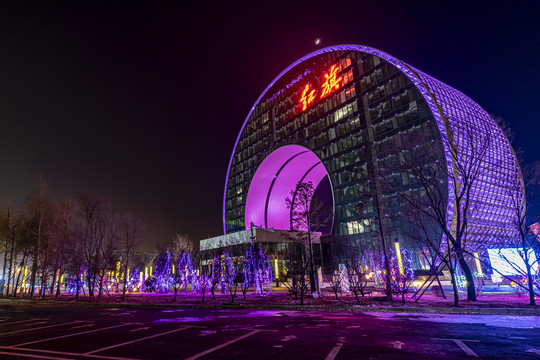 长春汽车冰雪嘉年华夜晚场景