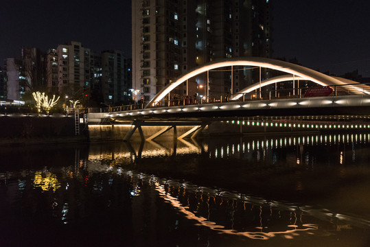 上海昌平路桥夜景