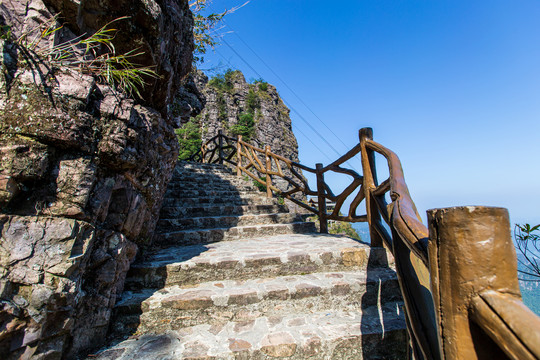 平南北帝山旅游风景区登山石阶