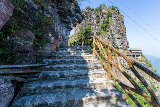 平南北帝山旅游风景区登山石阶