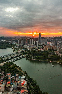 中国广东省广州市增城全景