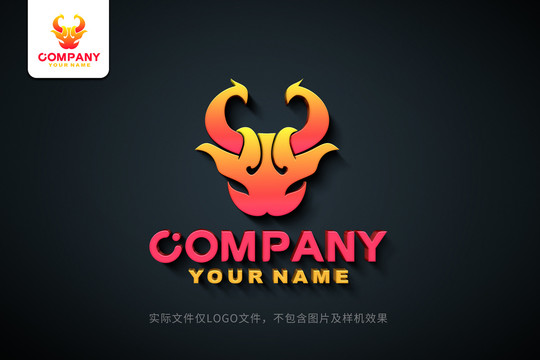 牛头logo牛头标志