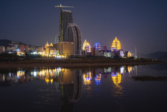 云南西双版纳告庄西双景夜景