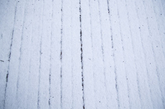 木板上的雪