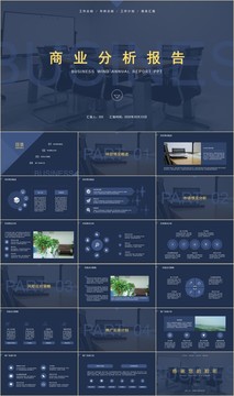商务风商业分析报告PPT