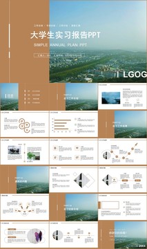 大学生实习报告总结PPT模板