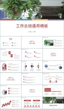 简约风年终工作总结计划PPT