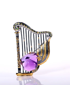 紫水晶胸针