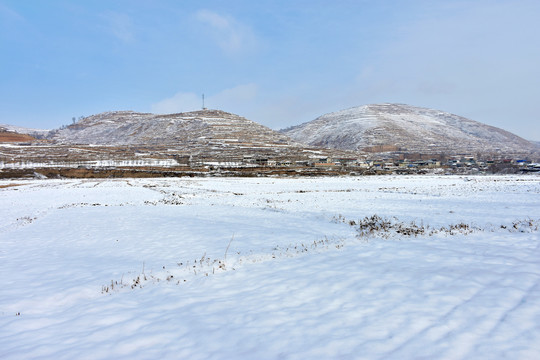 乡村雪霁