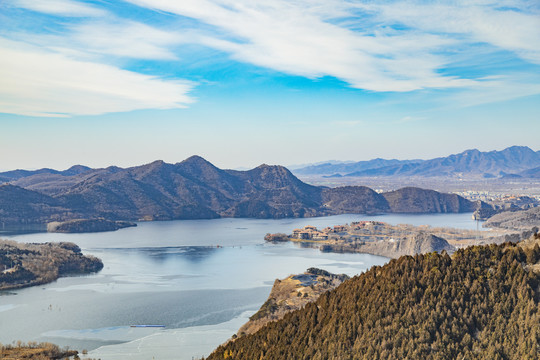 北京金海湖泃河冬季风光