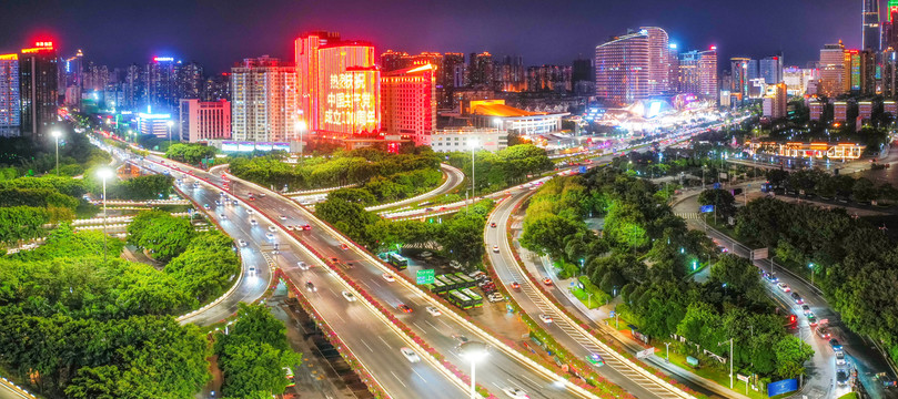 南宁城市风光夜景