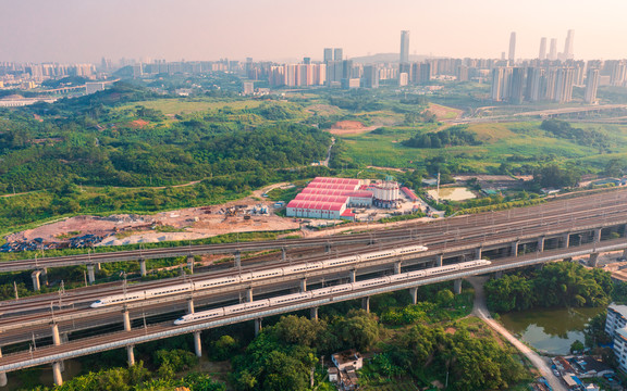 南宁城市风光高铁枢纽