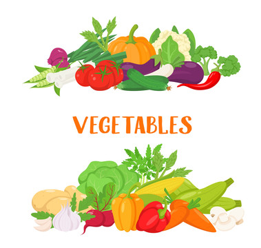 健康美味蔬菜元素