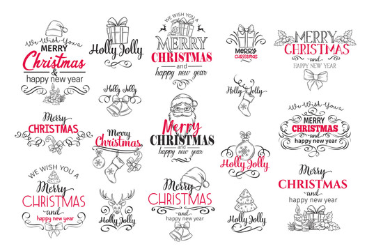 可爱圣诞标签logo插图